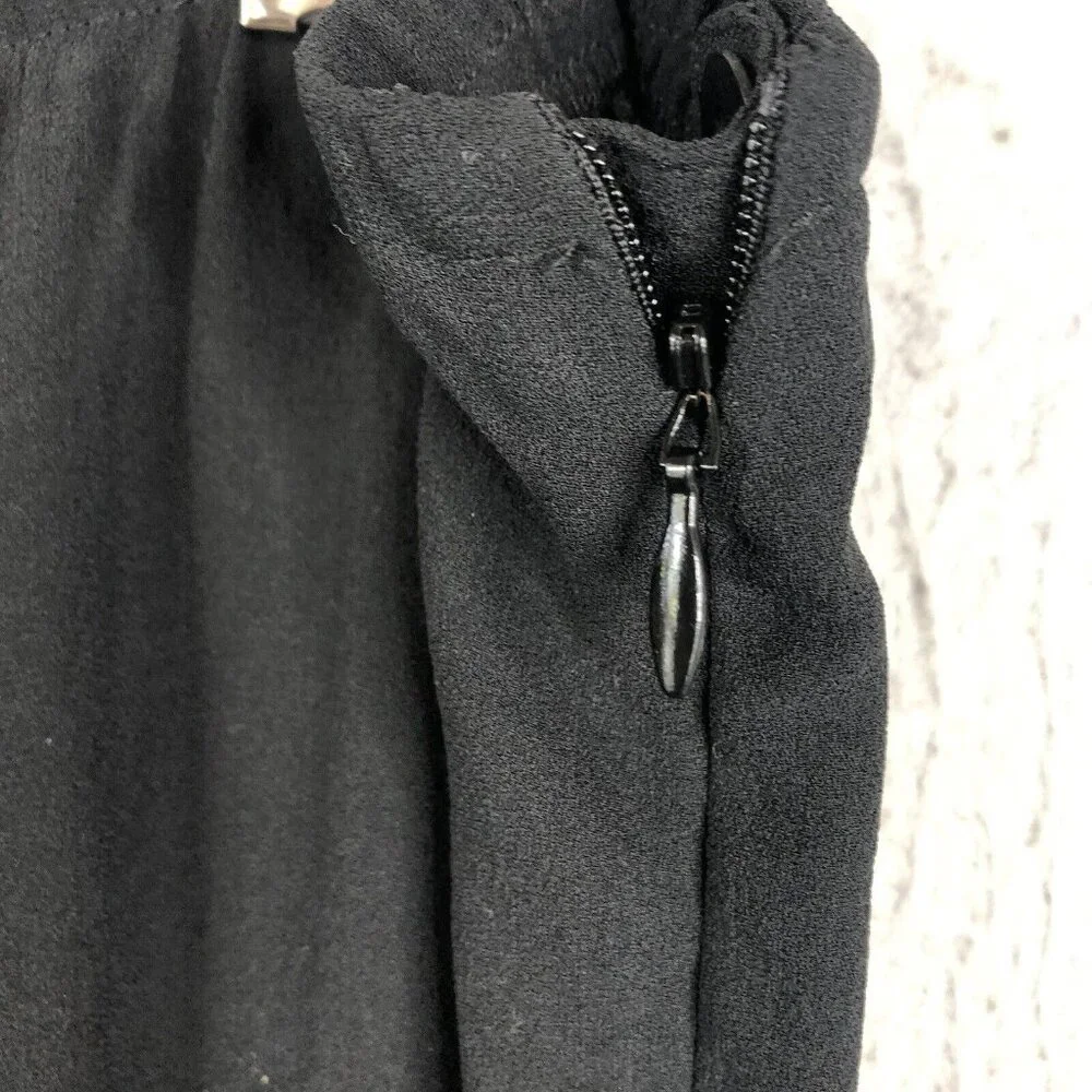 Eileen Fisher Silk Pants Womens Extra Large Black Georgette Crepe Career NEW - Picture 7 of 16
